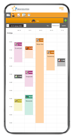 Kalender im Smartphone