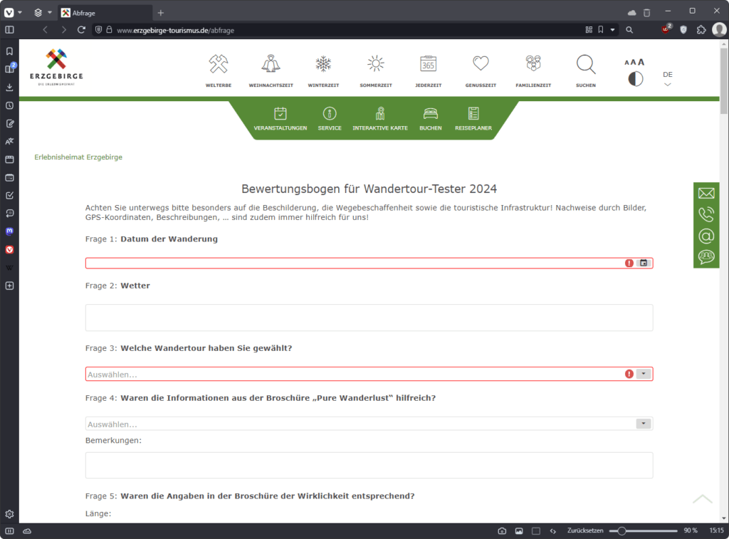 Bewertungsbogen